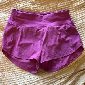Lululemon speed up shorts, size 4, 4 inch